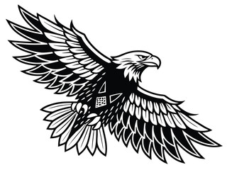 Obraz premium -vector-tattoo-icon-of---eagle----.eps