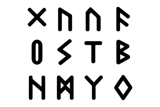 Geometric abstract symbols in modern minimalistic design