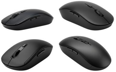 Wireless computer mice on transparent background  