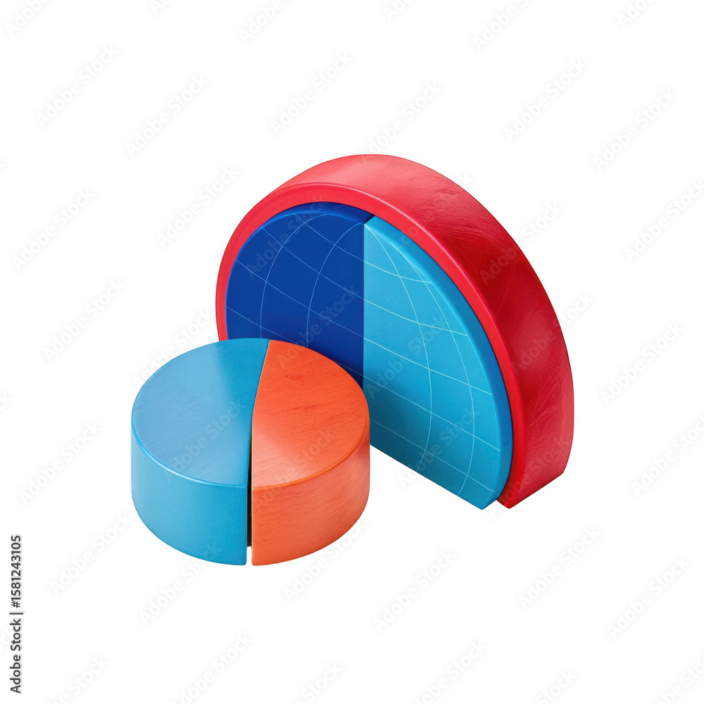 Poster abstract geometric shapes with segmented circles and arcs isolated on transparent background