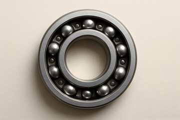 Close-Up Macro Image of Metallic Ball Bearing for Industrial Engineering, Mechanics, Machinery, and Automotive Applications