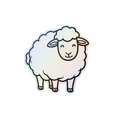 Obraz premium Cute sheep illustration on a transparent background for the design 