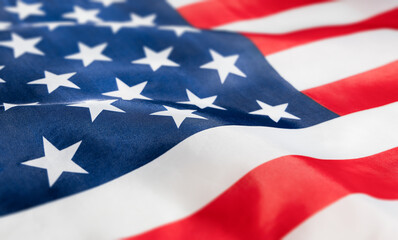 Fototapeta premium American flag background close up