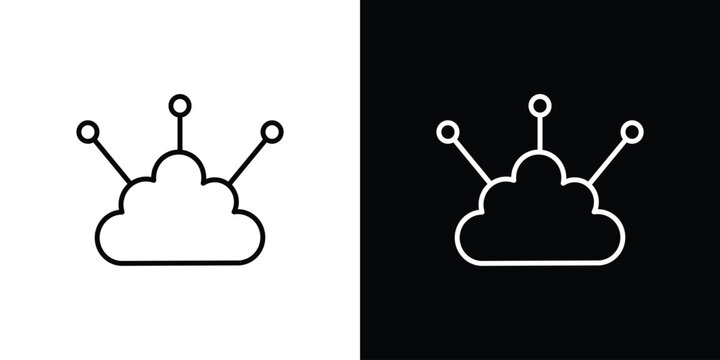 edge computing icon. Black illustration isolated for graphic and web design.