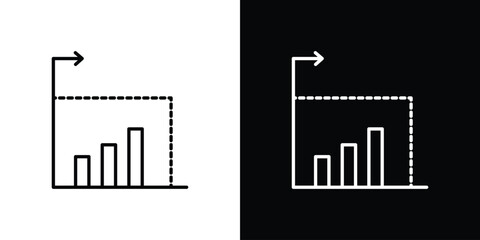 Obraz premium Diminishing returns icon. Black illustration isolated for graphic and web design.