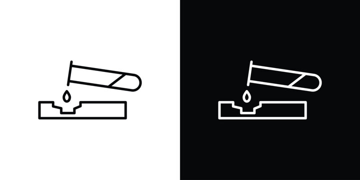 Corrosive substance icon. Black illustration isolated for graphic and web design.