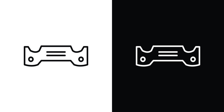 Car bumper icon. Black illustration isolated for graphic and web design.