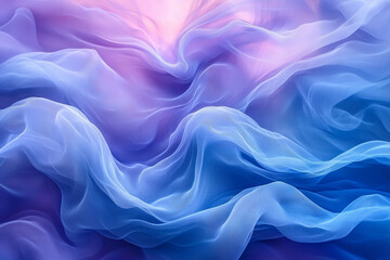 Obraz premium Soft blue and purple fabric waves flowing gently creating a dreamy texture