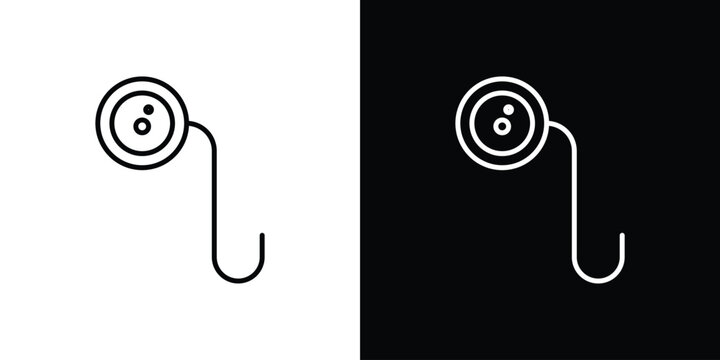 Ar monocle icon. Black illustration isolated for graphic and web design.
