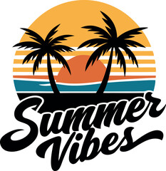 Obraz premium Hawaii Beach Summer Vibes Text Vector T Shirt Design for Vacation Theme