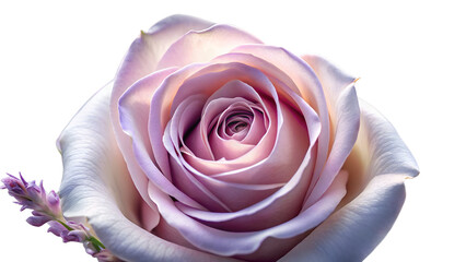 Obraz premium Closeup of a Pale Purple Rose on Transparent Background