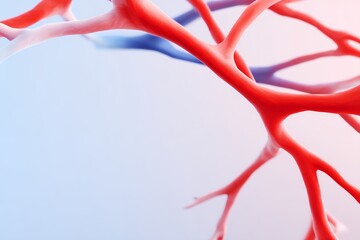 Colorful Abstract Gradient Background With Red and Blue Shapes Flowing