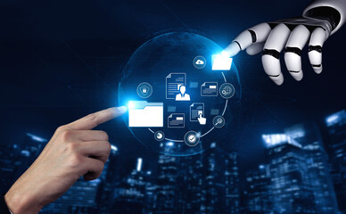 AI supports digital document management with secure file access, user control, and efficient...