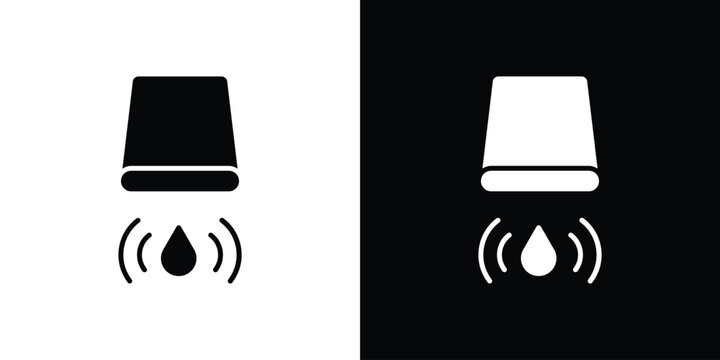 Water sensor icon symbol. Simple, flat design for and apps