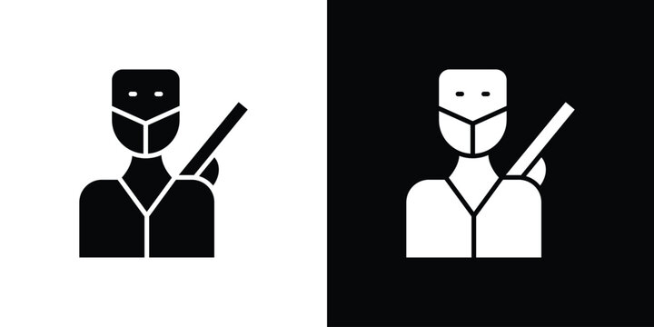 Terrorism icon symbol. Simple, flat design for and apps