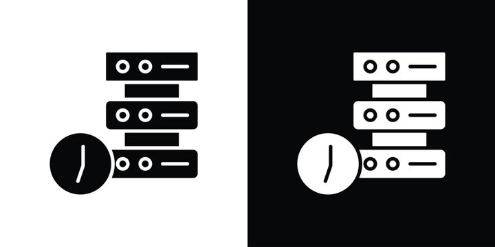 Real time data icon symbol. Simple, flat design for and apps