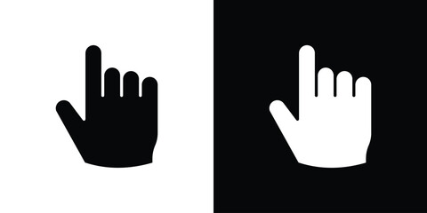 Fototapeta premium Pointing hand icon symbol. Simple, flat design for and apps