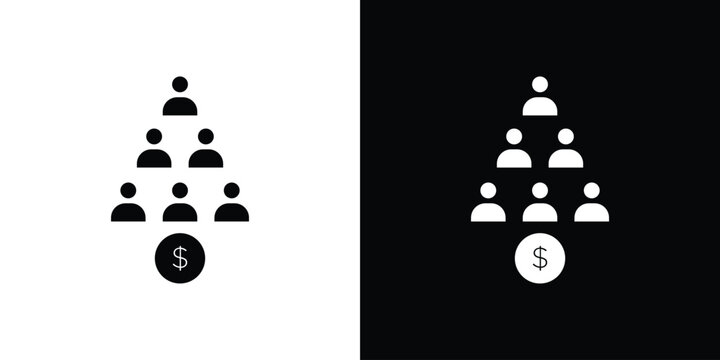 Ponzi scheme icon symbol. Simple, flat design for and apps