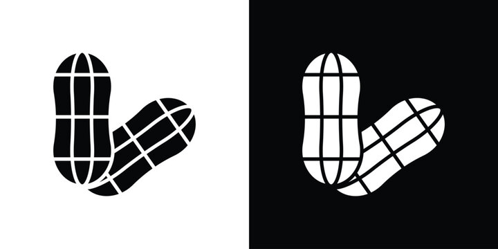 Peanut icon symbol. Simple, flat design for and apps