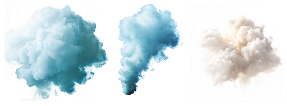 Mari clouds in various forms and textures with soft fluffy and wispy , atmospheric and dreamy vibe isolated transparent png