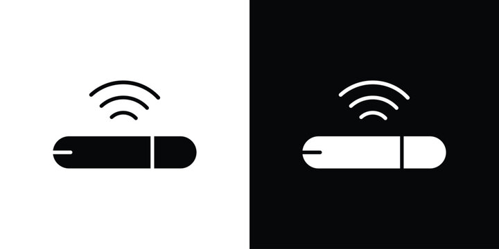 Dog microchip icon symbol. Simple, flat design for and apps