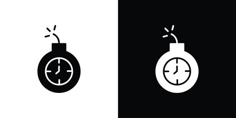 Deadline icon symbol. Simple, flat design for and apps © Power