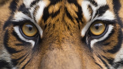 Close-up view of a tiger's eye.