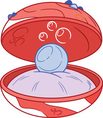 Expensive pearl gem in seashell