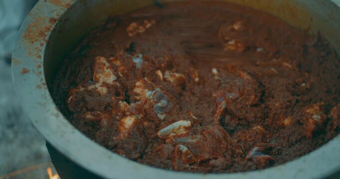 Mutton saoji recipe in a pot and in a handi