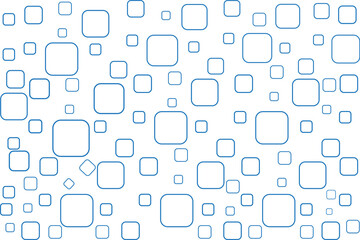 Blue Square Outline Geometric Pattern