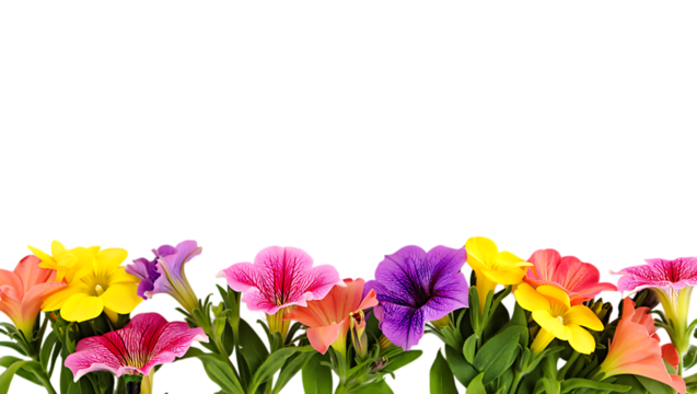 spring flowers border