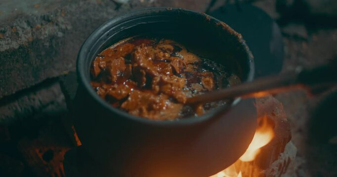 Mutton saoji recipe in a pot and in a handi