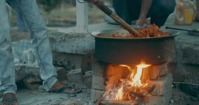 Mutton saoji recipe in a pot and in a handi