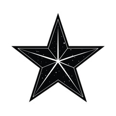 silver star isolated on white