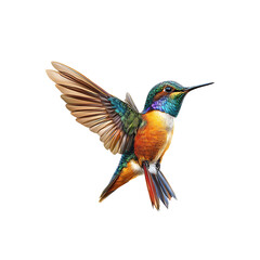Fototapeta premium hummingbird isolated on a transparent background, in a PNG format
