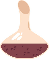 Glass carafe with wine vector illustration