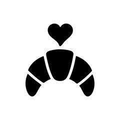 croissant icon heart smoke