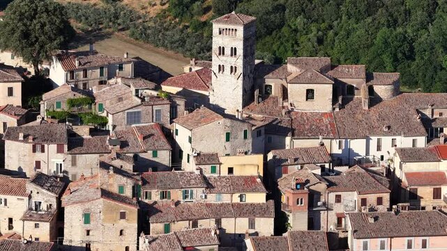 Casperia, lazio, Italia, caratteristico borgo medievale nel cuore della Sabina, in provincia di Rieti