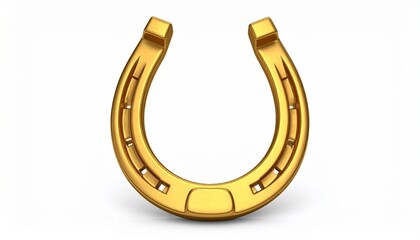golden horseshoe isolated on white