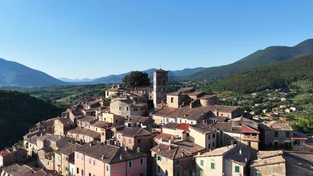 Casperia, lazio, Italia, caratteristico borgo medievale nel cuore della Sabina, in provincia di Rieti