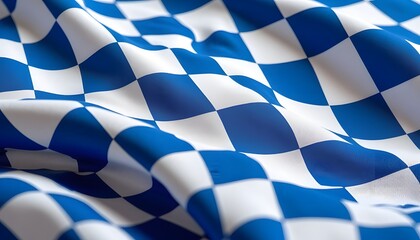 blue and white checkered flag
