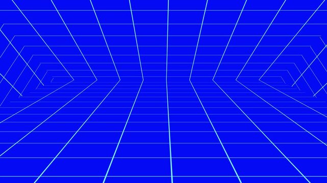 White gride animation on blue background in 4k