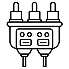 Obraz premium electric plug vector illustration