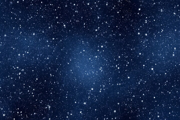 Dark Blue Night Sky Background with Numerous Small White Stars Densely Scattered Across the Frame Creating a Celestial Texture Suitable for