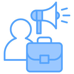 Career Choice Blue Icon