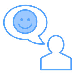 Smile Blue Icon