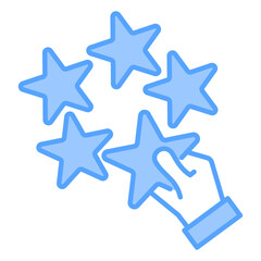 Five Stars Blue Icon
