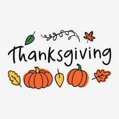 Festive Happy Thanksgiving Vector Graphics