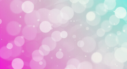Colorful Bokeh Light Background with Pink and Teal Gradient &ndash; Soft Focus Abstract Blur