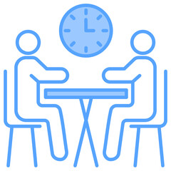 Interview Blue Icon